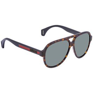 NEW Gucci Grey and Green Aviator Men's Sunglasses